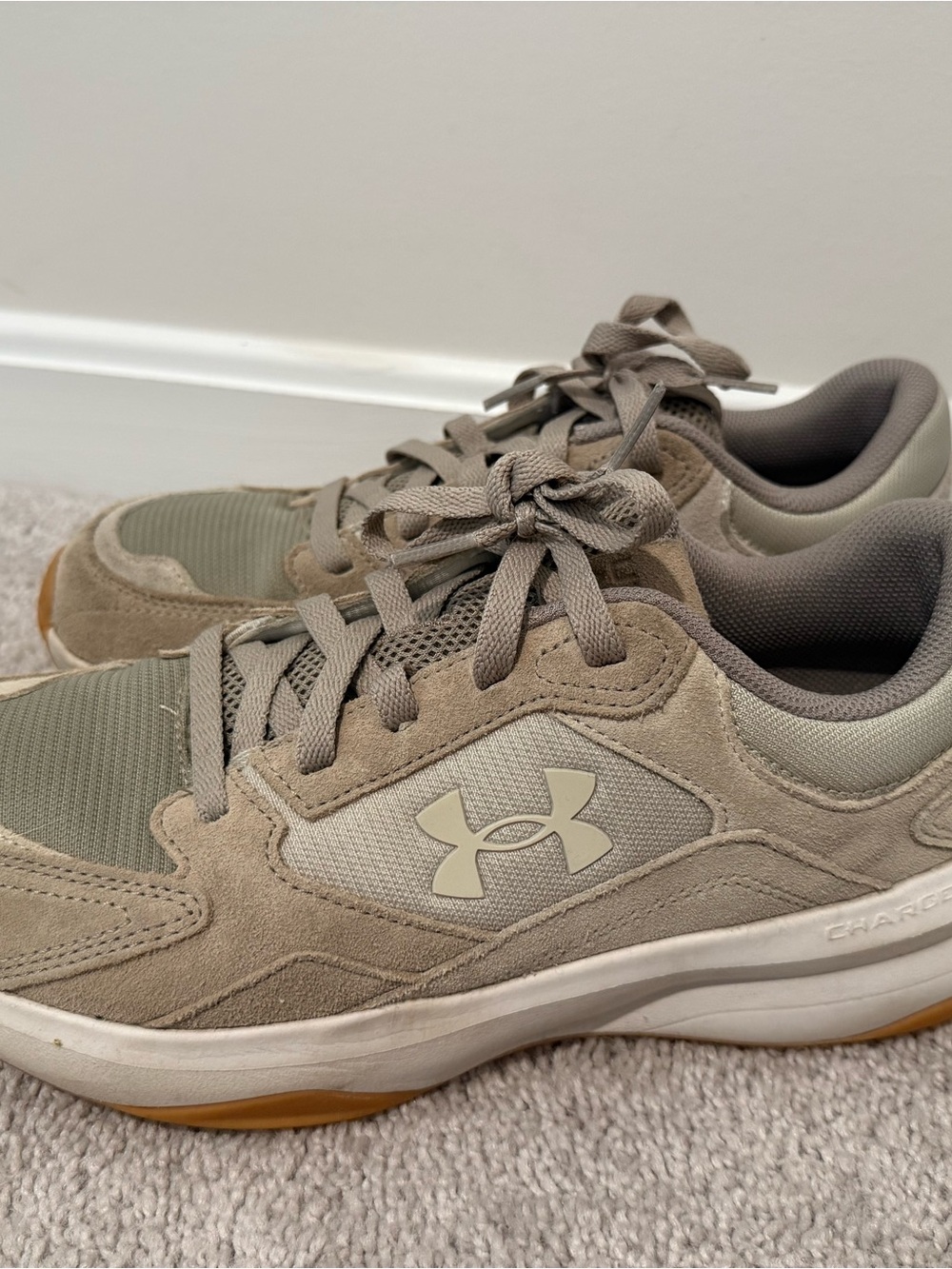 Under Armour Taupe and Light Gray Casual Sneakers